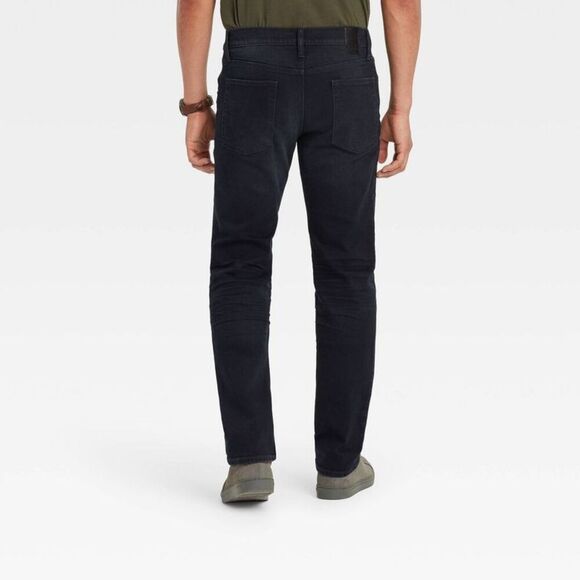 Open Box - Goodfellow & Co - Men's Slim Straight Fit Jeans - Goodfel Black Denim - Picture 2 of 3